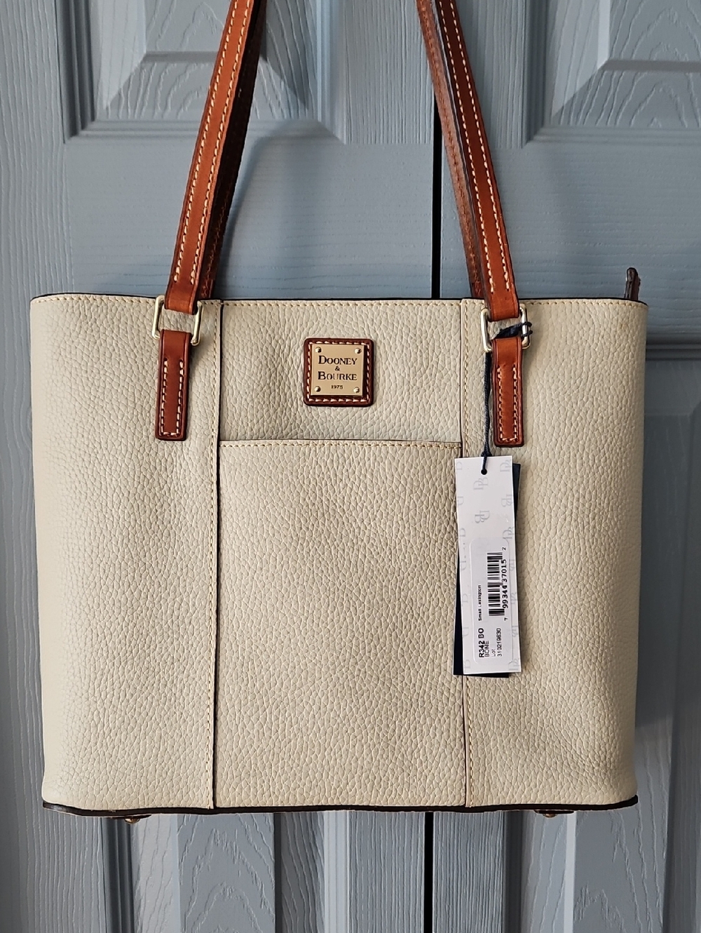 Dooney & Bourke Bone Pebble Leather Small Lexington Shoulder Bag